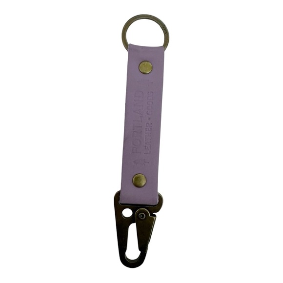 NEW Portland Leather Goods PLG Long Keychain Lavender Light Purple Great Gift - Picture 1 of 5